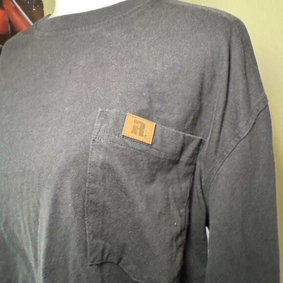 Wrangler Navy Blue Long Sleeve Work Heavy Duty Shirt - Picture 11 of 12